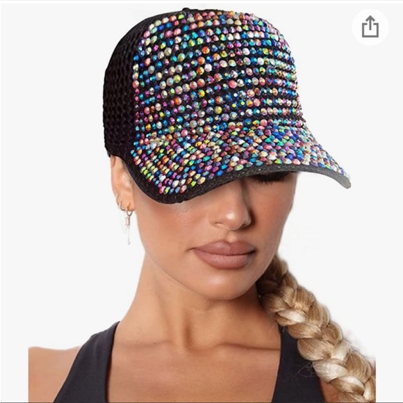 🆕 💠Bling💠 Baseball Hats for Women with Studded Rhinestone - Picture 2 of 8